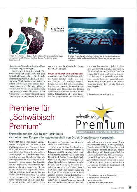 >> Lesen Sie hier Seite 35, aus dem bindereport