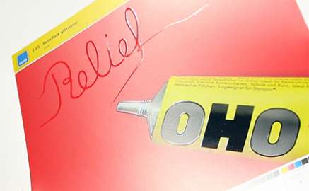 Relieflack glänzend Low im Siebdruck - 2.03