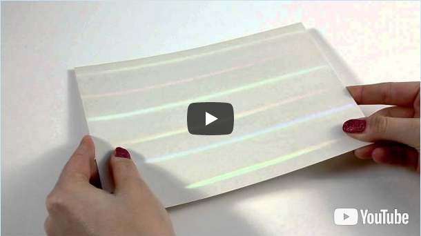 Hologrammfolie transparent – Folienkaschierung